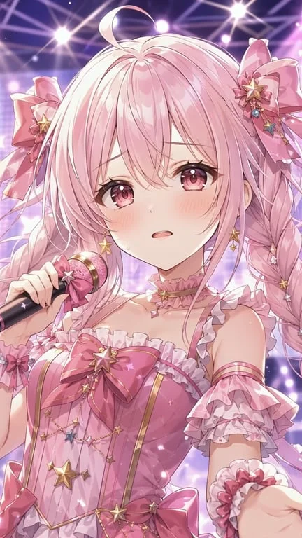 将她的脸改为仅显示“阿嘿颜”表情；保持所有其他元素、身体、衣服、配饰、背景、调色板完全不变。