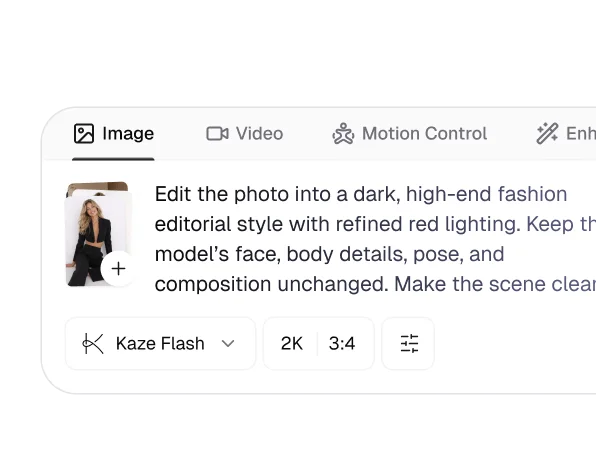 Write your prompt and load references